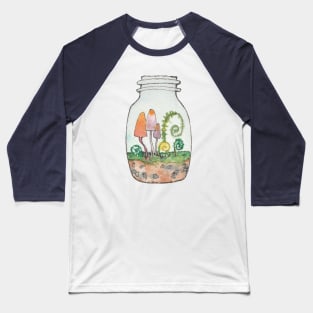 Watercolor Mason Jar Terrarium Baseball T-Shirt